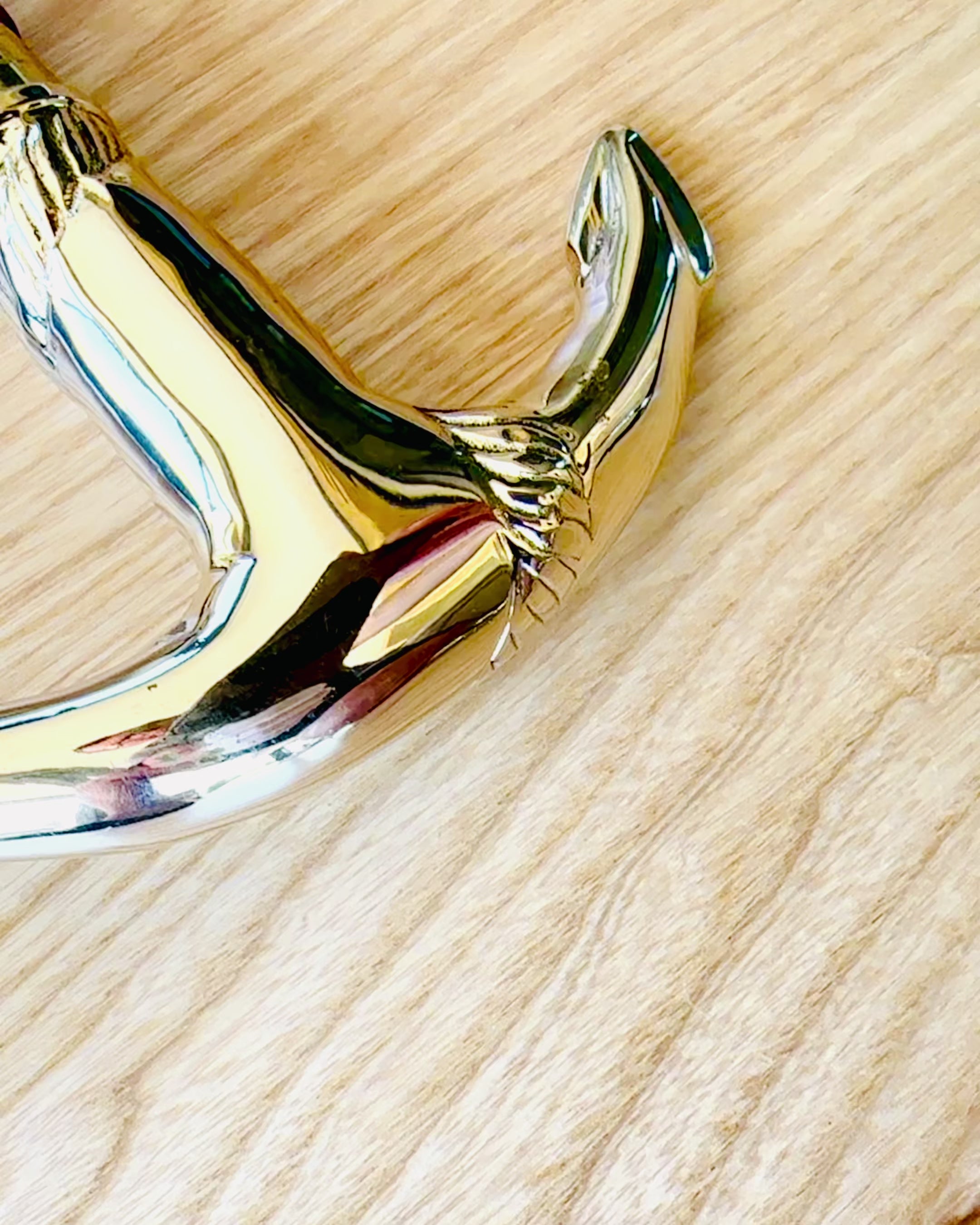 Bastone da Passeggio Intagliato a Mano, per camminare "Viandante Reale" in colore marrone con decorazioni dorate