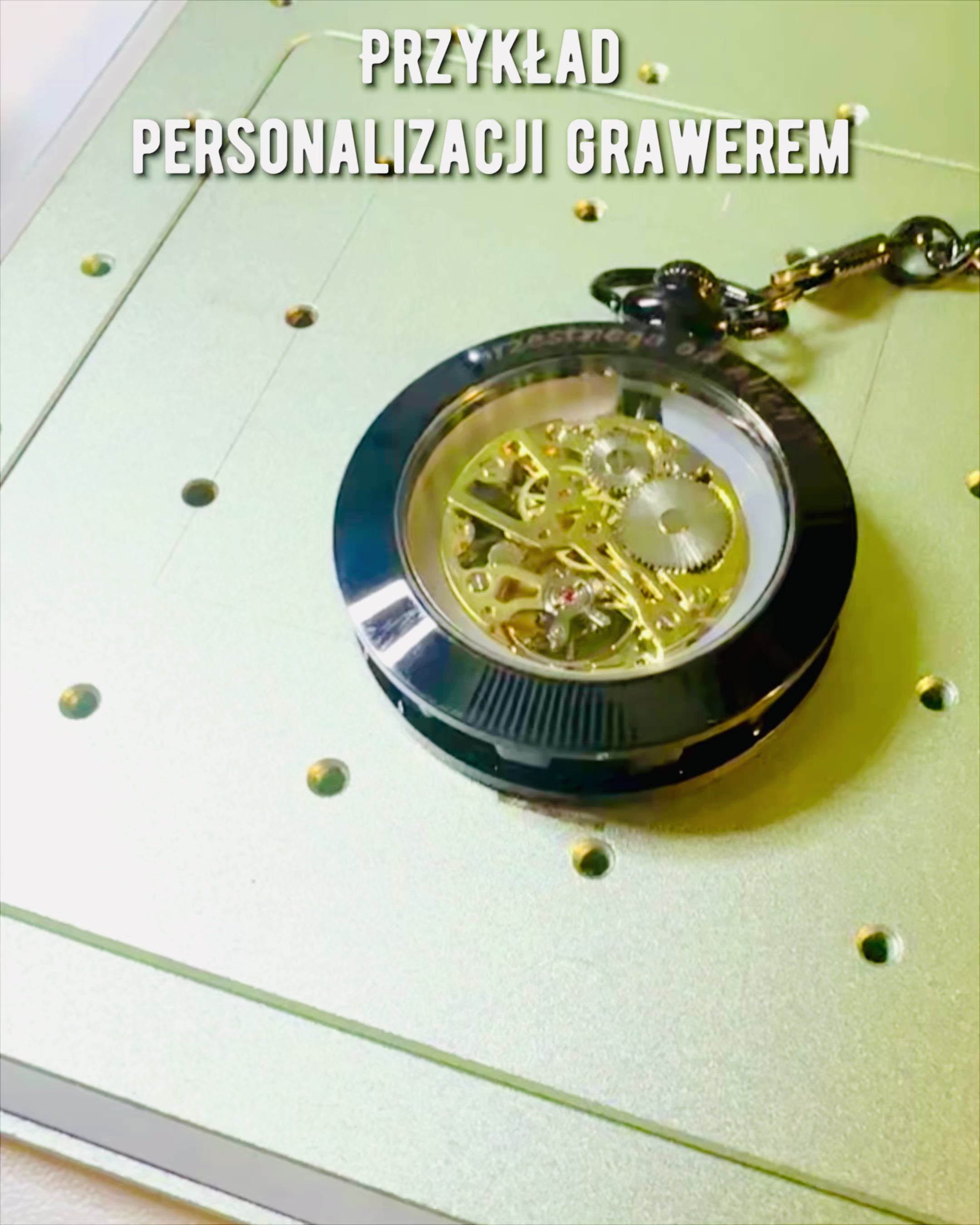 Orologio da Tasca Meccanico in Stile Retrò, Impermeabile, Semiautomatico - colore Nero - Ideale come Regalo, incisione