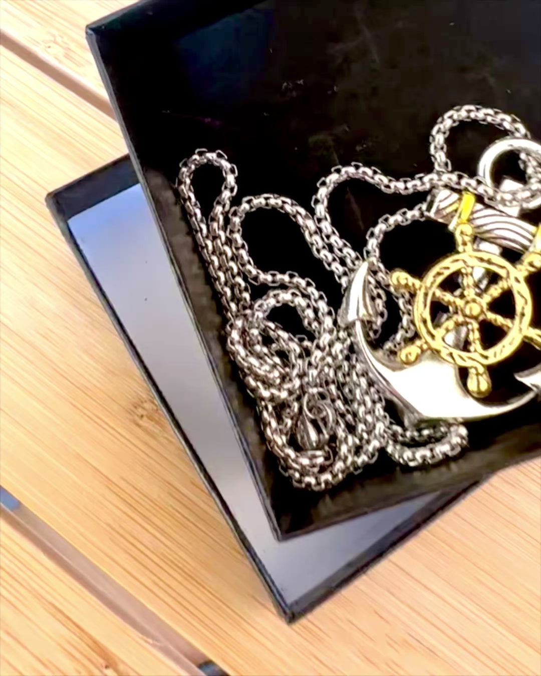 Amuleto Marino Ancora del Capitano, collana con opzione di incisione per regalo