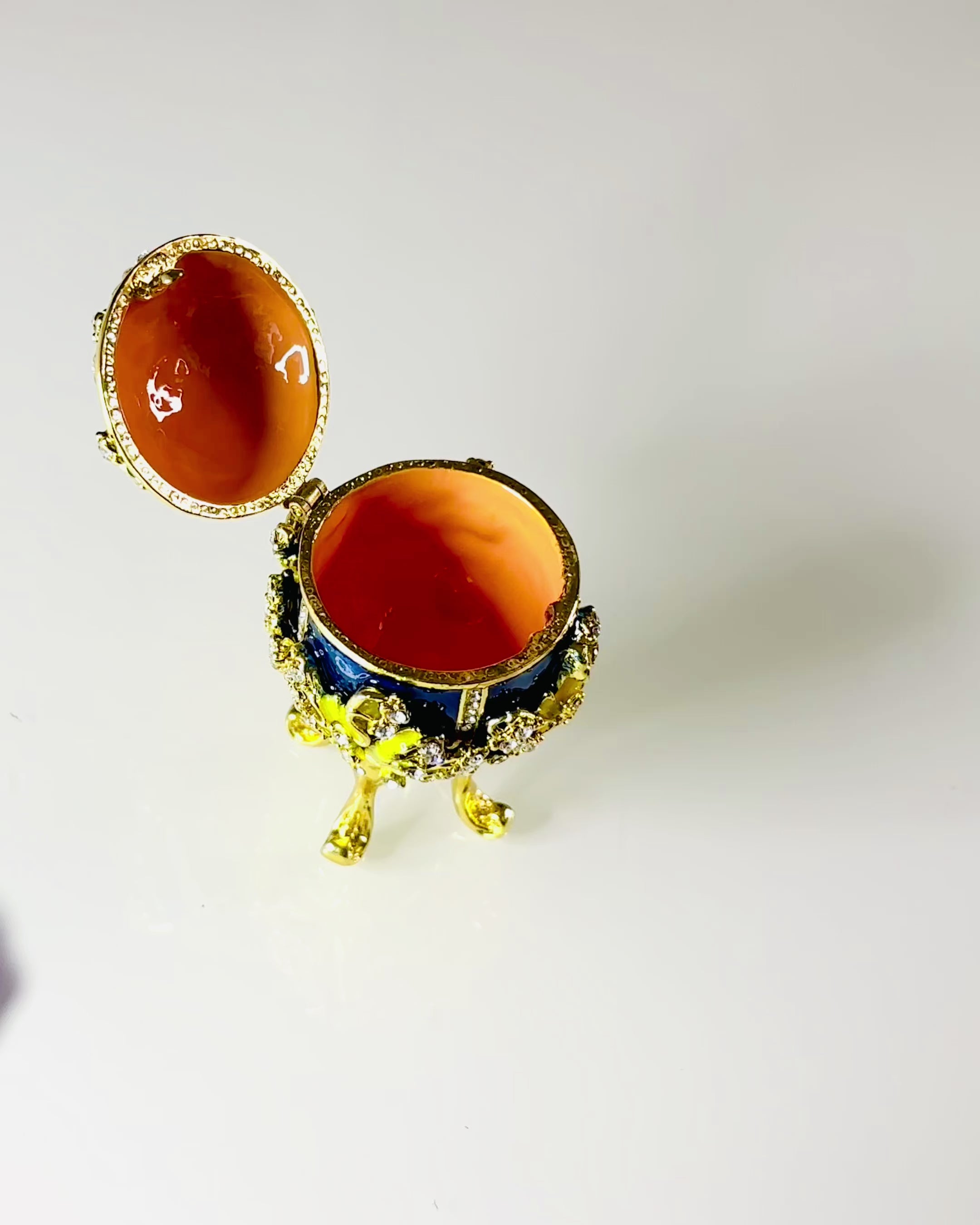 Scatola per Gioielli 'Uovo Imperiale' Faberge – Stile Vintage, Contenitore Decorativo per Accessori