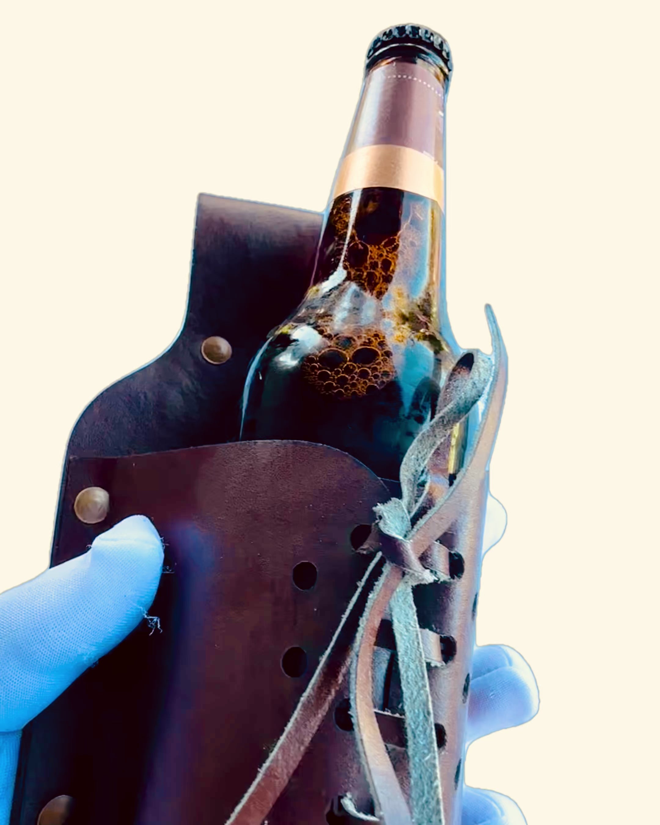 Custodia in Pelle per Bottiglia "LeatherCraft Elegance" - possibilità di personalizzazione