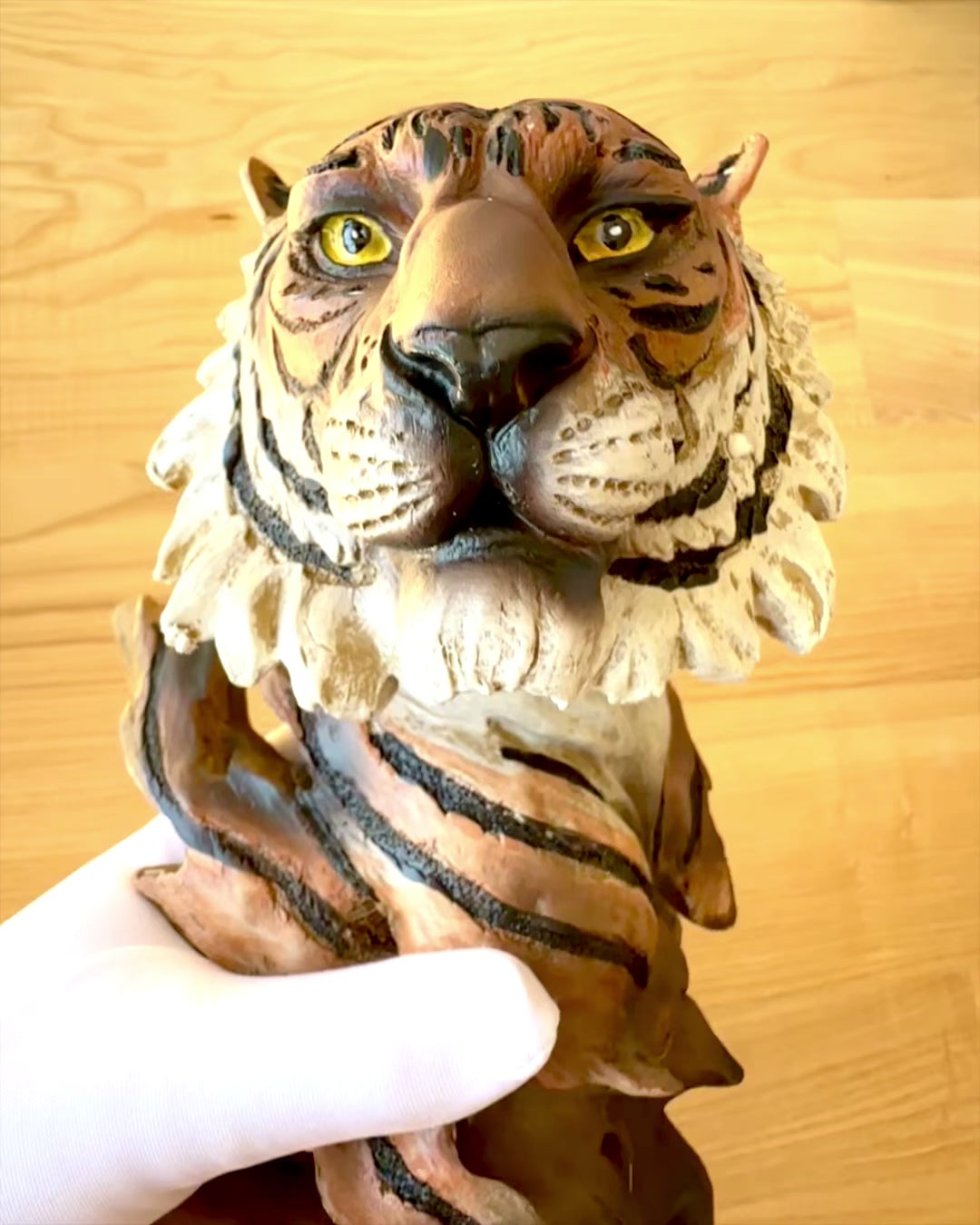 Statuetta "Tigre Re della Giungla" con Opzione di Incisione, figura di 29 cm di altezza, decorazione per regalo