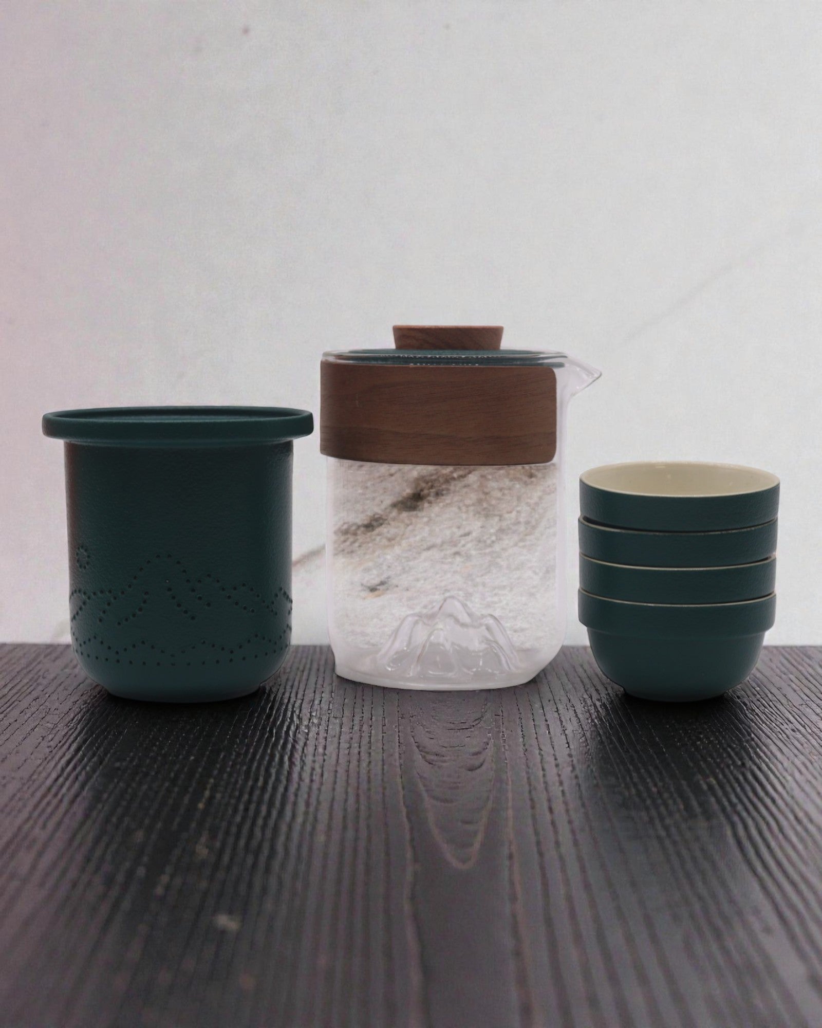 Spedizione in Montagna – Set da tè da viaggio con 4 tazze