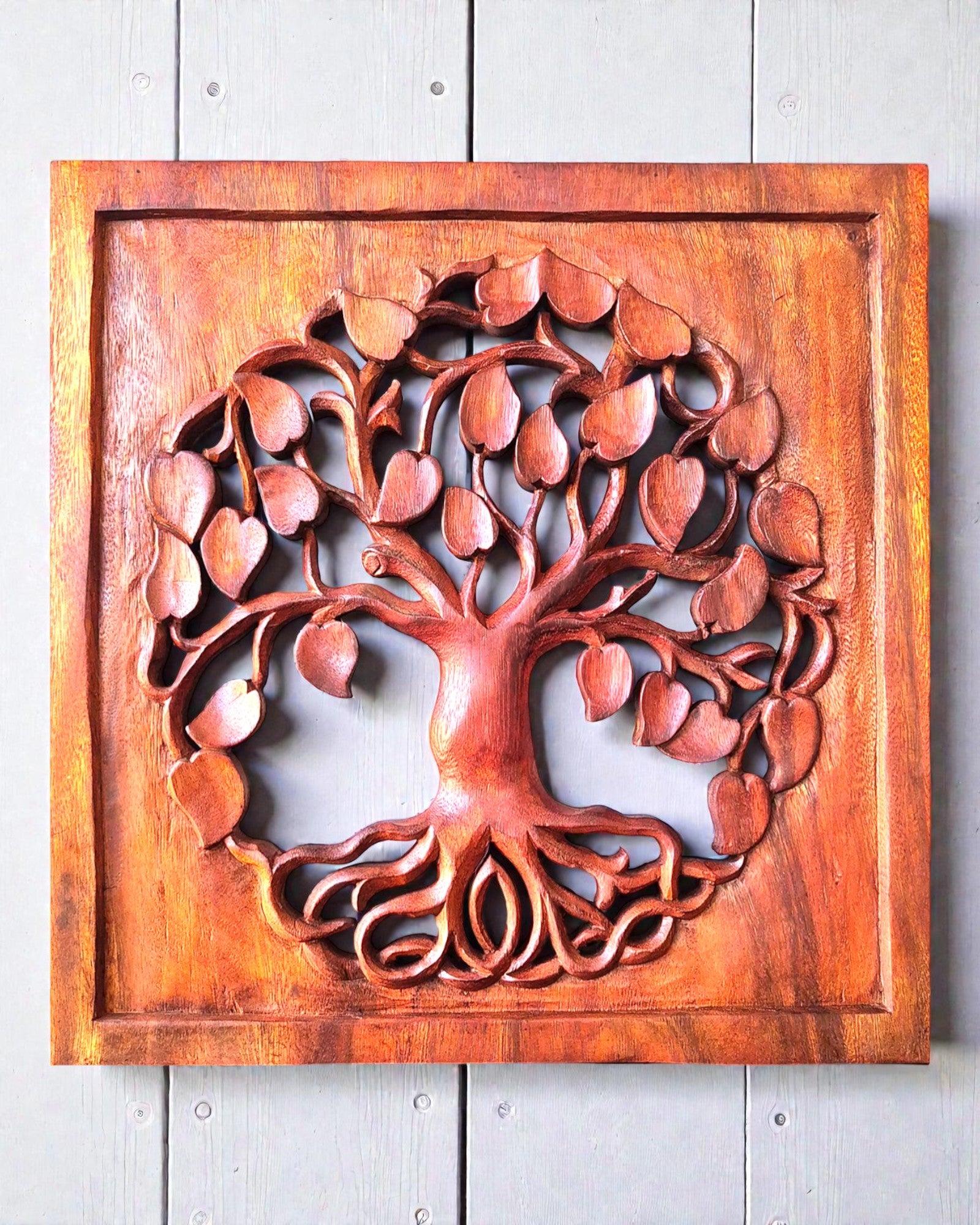 Pannello Decorativo da Parete Quadrato – Albero della Vita Rotondo 40x40 cm
