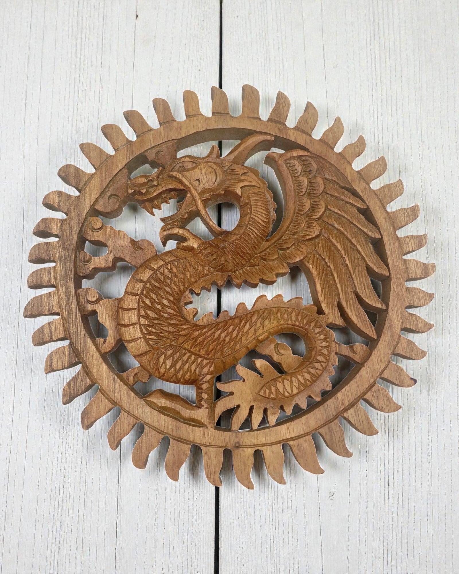 Pannello Decorativo da Parete – Drago Solare 30 cm