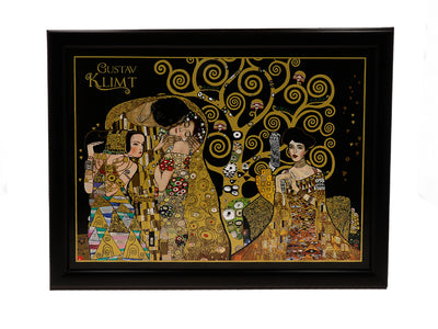 Supporto per laptop G. Klimt, Il bacio (CARMANI), personalizzabile con incisione, ideale come regalo, dimensioni 30.5x40.5cm, elegante e comodo per lavorare sulle ginocchia