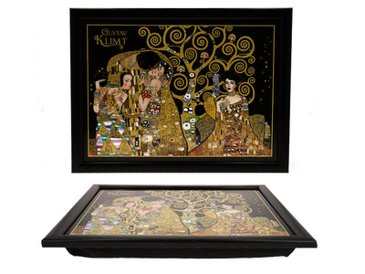 Supporto per laptop G. Klimt, Il bacio (CARMANI), personalizzabile con incisione, ideale come regalo, dimensioni 30.5x40.5cm, elegante e comodo per lavorare sulle ginocchia
