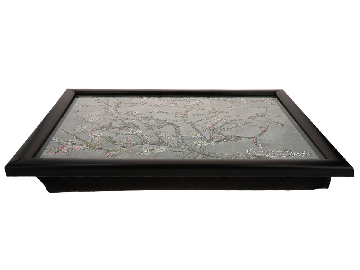 Supporto per laptop V. van Gogh, Ramo di mandorlo in fiore, grigio, 30.5x40.5cm, personalizzabile con incisione