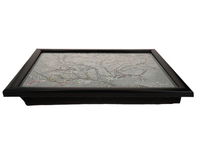 Supporto per laptop V. van Gogh, Ramo di mandorlo in fiore, grigio, 30.5x40.5cm, personalizzabile con incisione