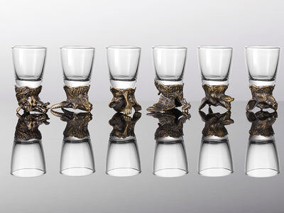 Set di 12 bicchierini da 25ml + caraffa da 250ml, personalizzabile con incisione
