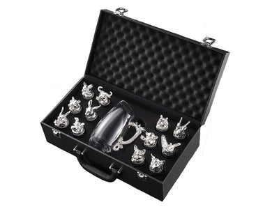 Set di 12 bicchierini da 25ml con caraffa da 250ml, personalizzabile con incisione