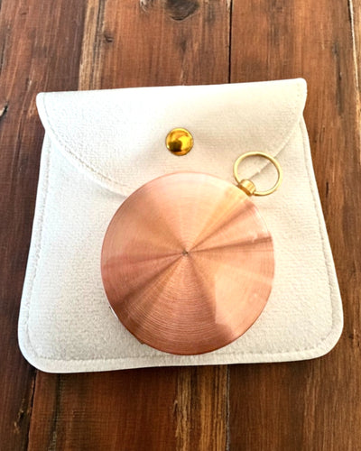 Bussola oro rosa - navigazione in stile retrò - strumento portatile e preciso per determinare la direzione per viaggiatori ed esploratori. Incisione, personalizzazione.
