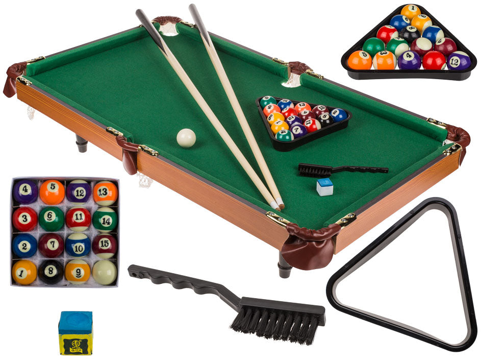 Mini biliardo per casa e area giochi con piano in legno 90 x 50 cm, personalizzabile con incisione