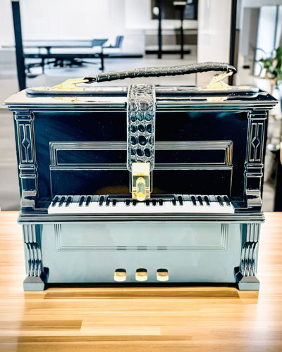 Borsa da Donna “Elegante Pianoforte” nei Colori Nero e Bianco