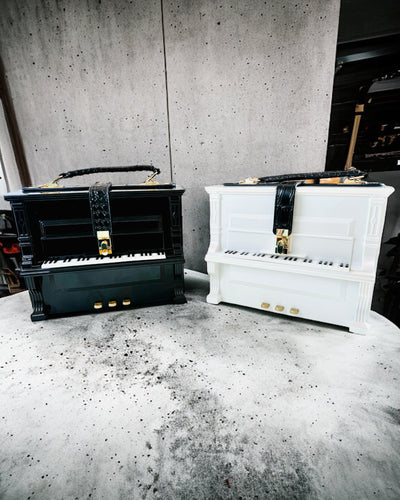 Borsa da Donna “Elegante Pianoforte” nei Colori Nero e Bianco