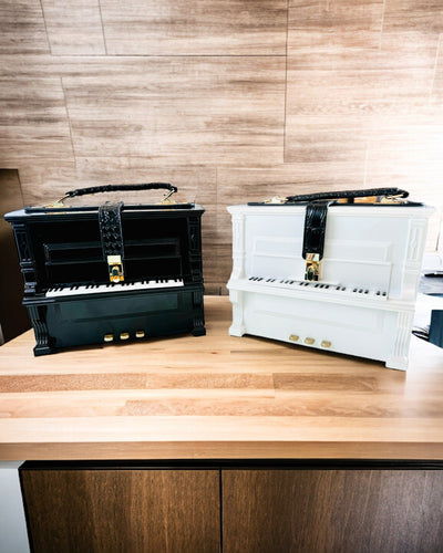 Borsa da Donna “Elegante Pianoforte” nei Colori Nero e Bianco