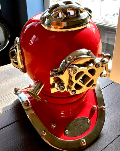 Casco dell'Esploratore degli Abissi - Edizione da Collezione con Possibilità di Incisione, 35 cm, regalo per pompiere o subacqueo