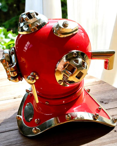 Casco dell'Esploratore degli Abissi - Edizione da Collezione con Possibilità di Incisione, 35 cm, regalo per pompiere o subacqueo