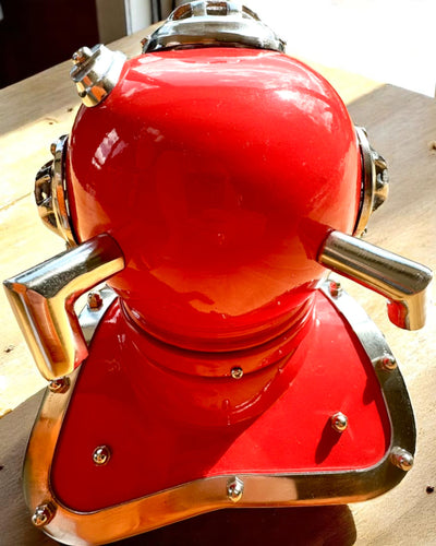 Casco dell'Esploratore degli Abissi - Edizione da Collezione con Possibilità di Incisione, 35 cm, regalo per pompiere o subacqueo