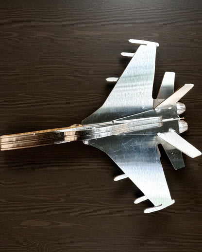 Modello in Metallo del Caccia "SkyRaptor" – acciaio inossidabile, incisione personalizzata per regalo