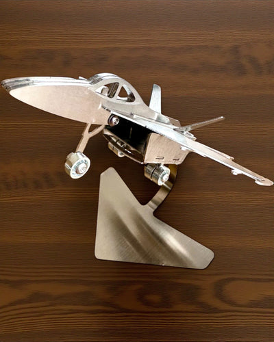 Modello in Metallo del Caccia "SkyRaptor" – acciaio inossidabile, incisione personalizzata per regalo