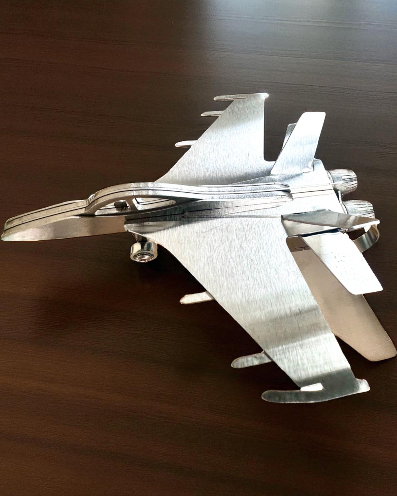 Modello in Metallo del Caccia "SkyRaptor" – acciaio inossidabile, incisione personalizzata per regalo