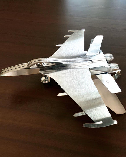 Modello in Metallo del Caccia "SkyRaptor" – acciaio inossidabile, incisione personalizzata per regalo