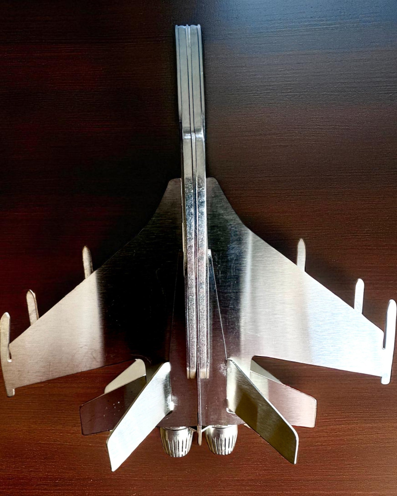 Modello in Metallo del Caccia "SkyRaptor" – acciaio inossidabile, incisione personalizzata per regalo
