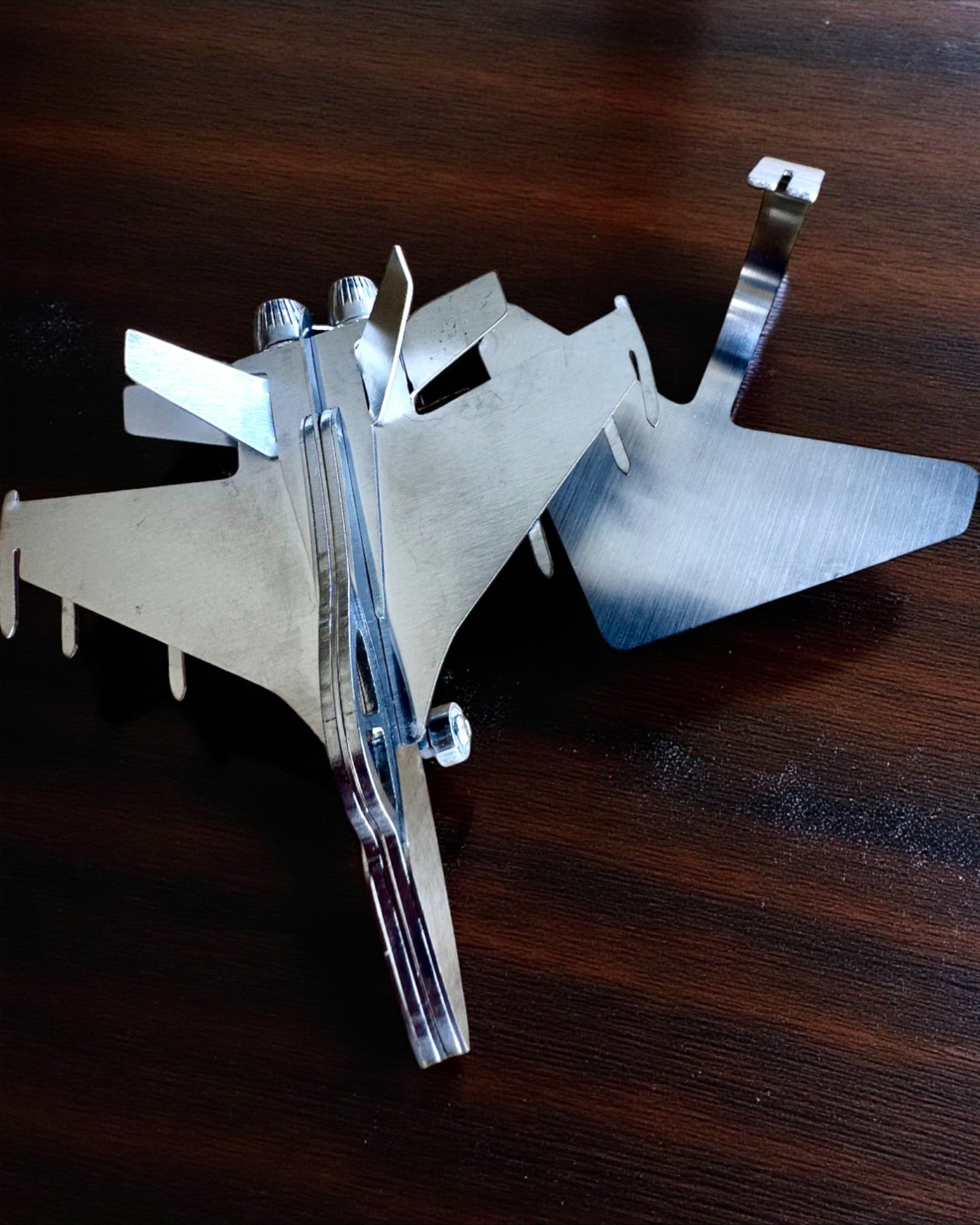 Modello in Metallo del Caccia "SkyRaptor" – acciaio inossidabile, incisione personalizzata per regalo