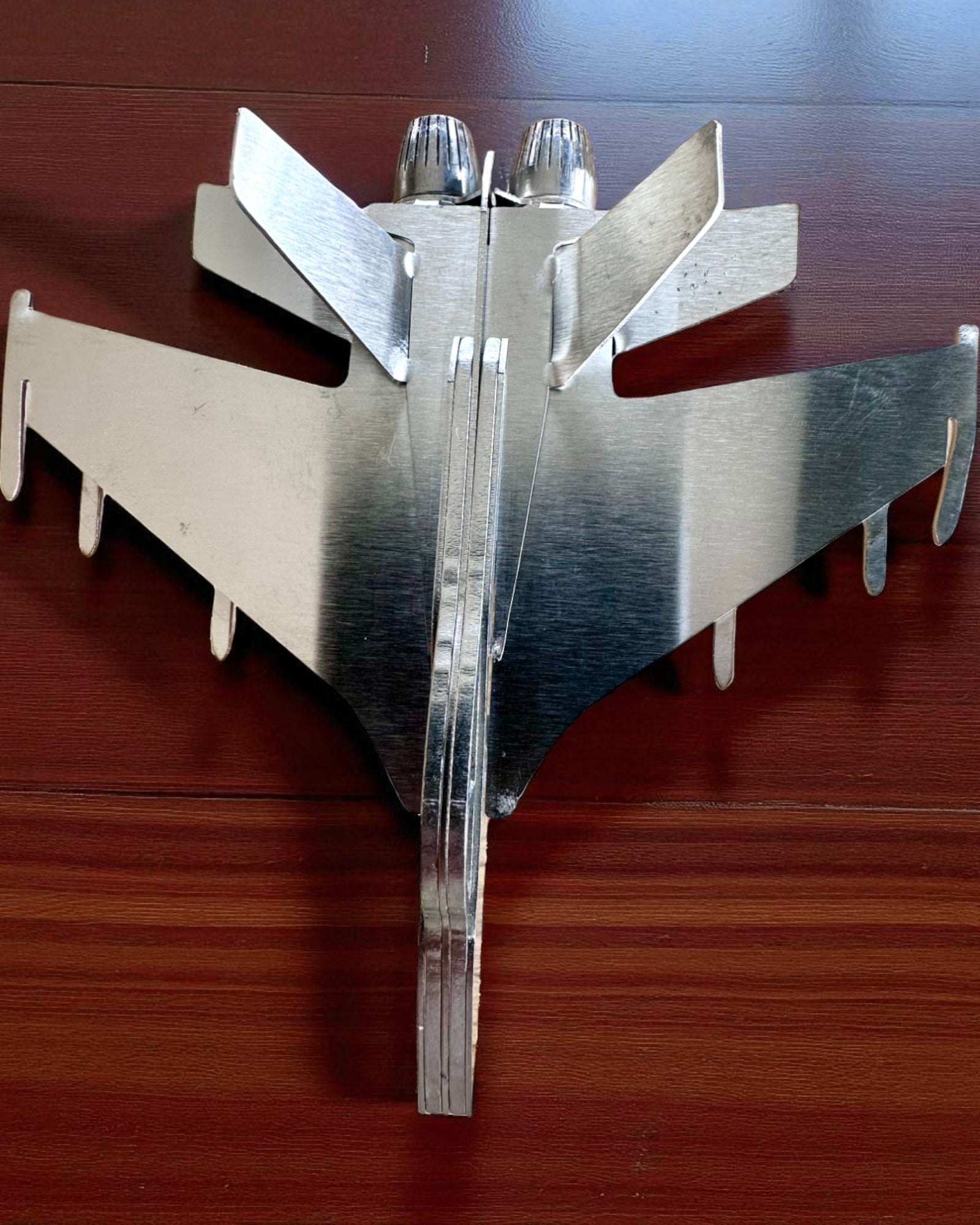 Modello in Metallo del Caccia "SkyRaptor" – acciaio inossidabile, incisione personalizzata per regalo