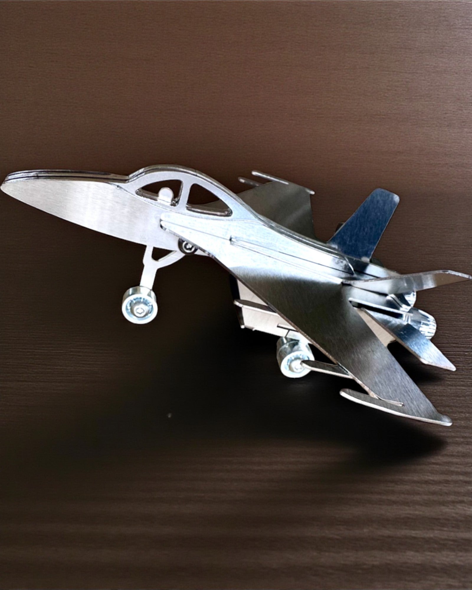 Modello in Metallo del Caccia "SkyRaptor" – acciaio inossidabile, incisione personalizzata per regalo