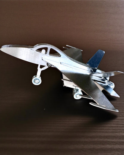 Modello in Metallo del Caccia "SkyRaptor" – acciaio inossidabile, incisione personalizzata per regalo