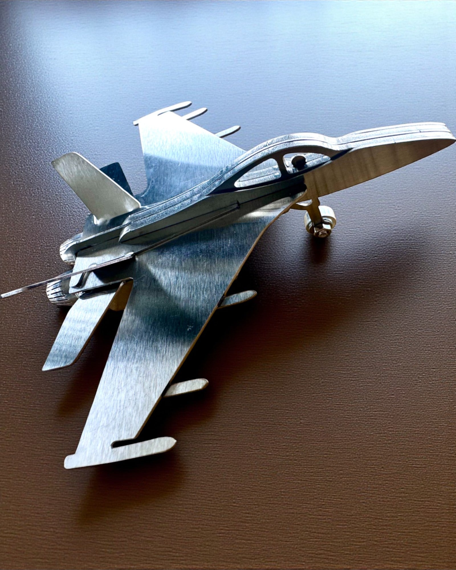 Modello in Metallo del Caccia "SkyRaptor" – acciaio inossidabile, incisione personalizzata per regalo