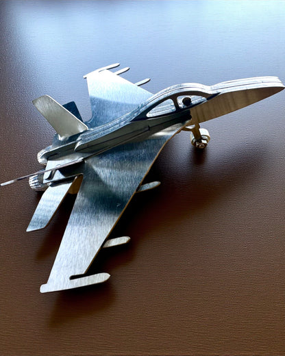 Modello in Metallo del Caccia "SkyRaptor" – acciaio inossidabile, incisione personalizzata per regalo