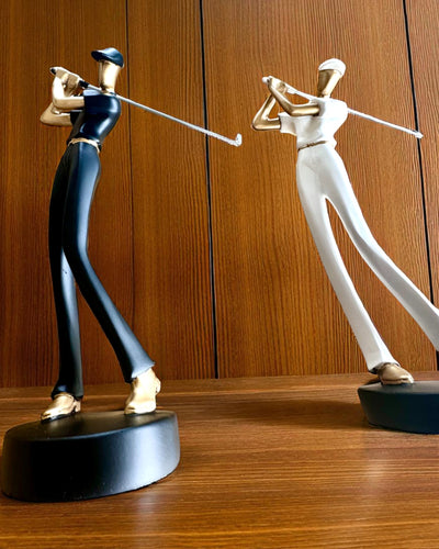 Statua del golfista "Swing Elegance", 24 cm di altezza, decorativa con possibilità di incisione per regalo