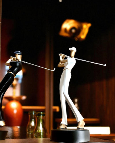 Statua del golfista "Swing Elegance", 24 cm di altezza, decorativa con possibilità di incisione per regalo