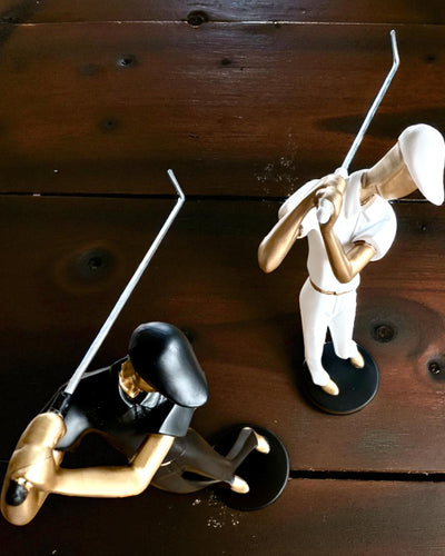 Statua del golfista "Swing Elegance", 24 cm di altezza, decorativa con possibilità di incisione per regalo