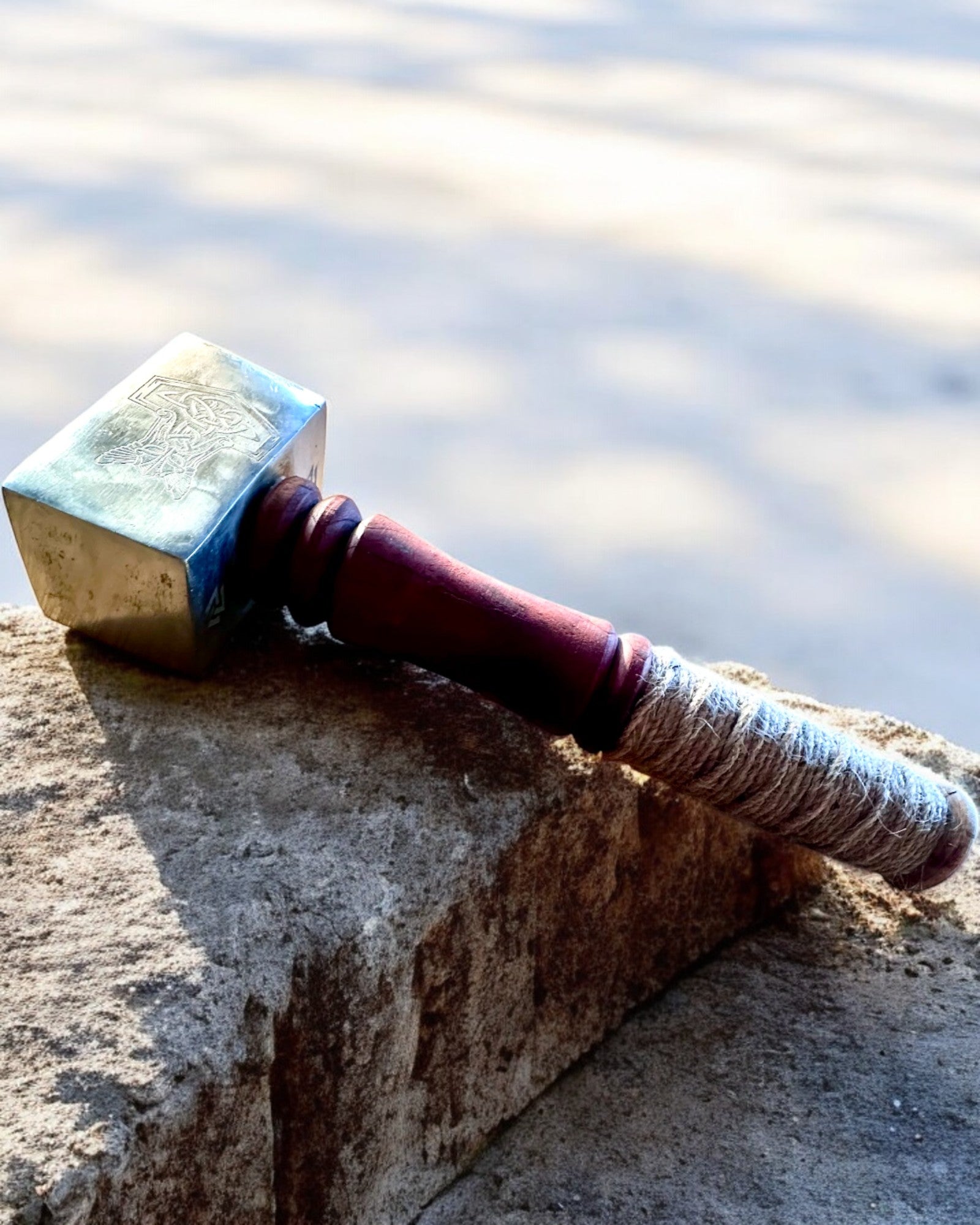 Mjölnir degli Skaldi – 33 cm, Martello Vichingo Forgiato a Mano con Opzione di Incisione