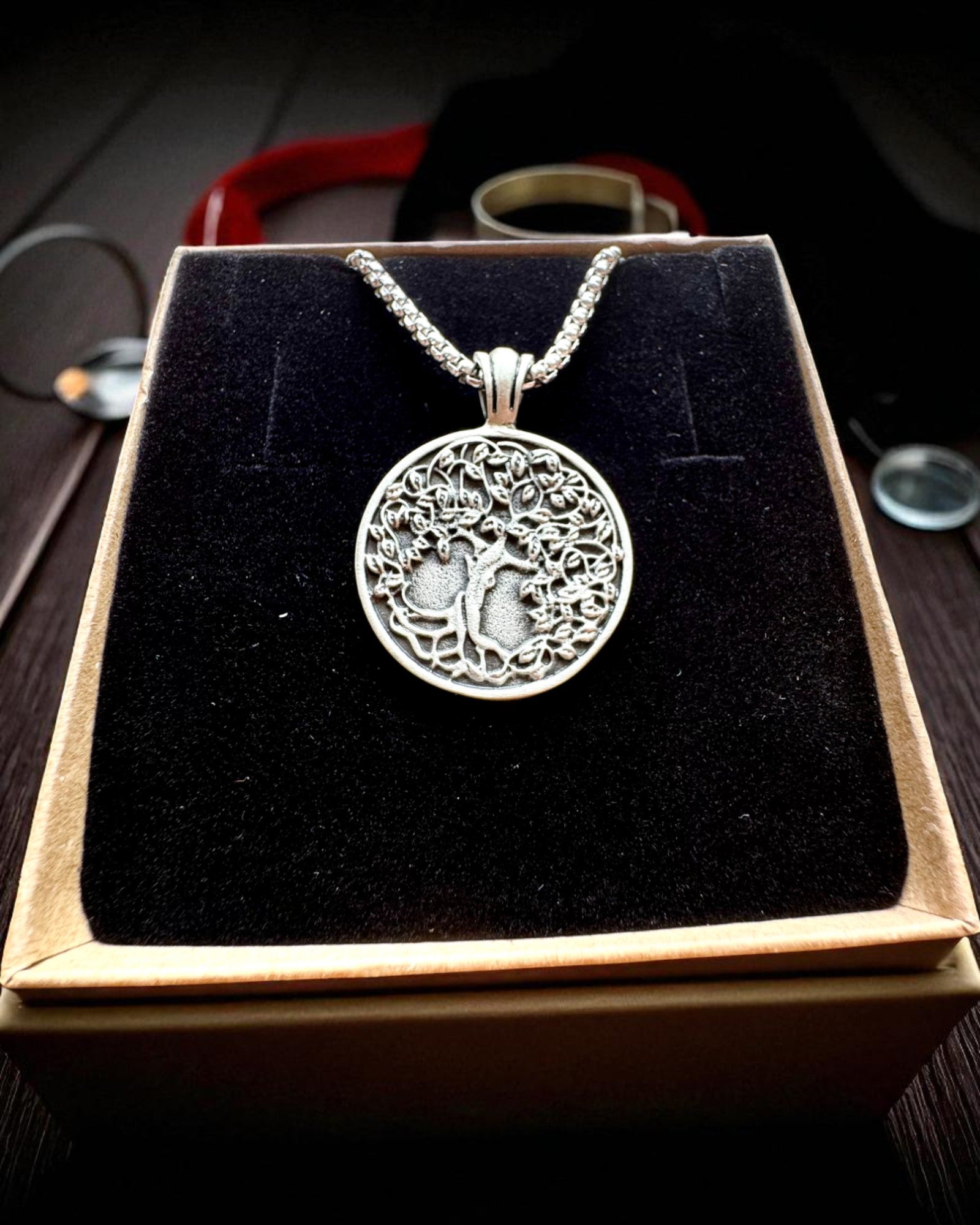 Amuleto Albero della Vita con Possibilità di Incisione - collana "Vitalità della Natura", personalizzazione