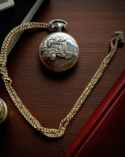 Orologio da Tasca "Road King" – con motivo Camion, con incisione, per regalo