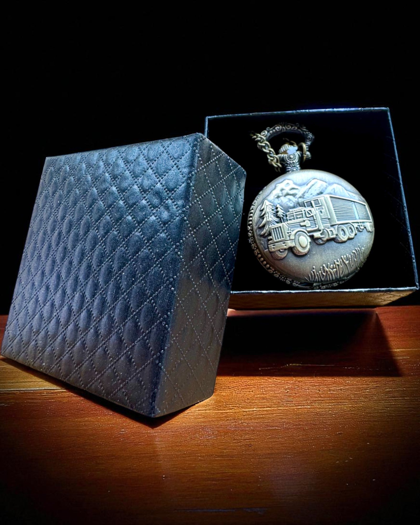 Orologio da Tasca "Road King" – con motivo Camion, con incisione, per regalo