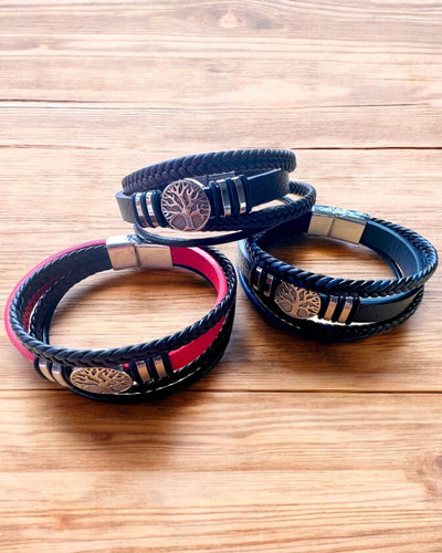 Braccialetto "Albero della Vita" con possibilità di personalizzazione per regalo, 3 varianti di colore