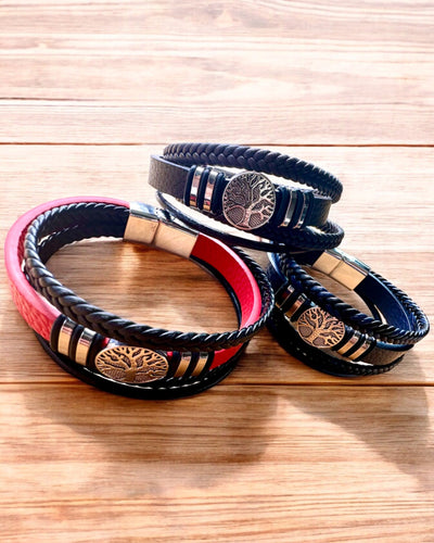 Braccialetto "Albero della Vita" con possibilità di personalizzazione per regalo, 3 varianti di colore