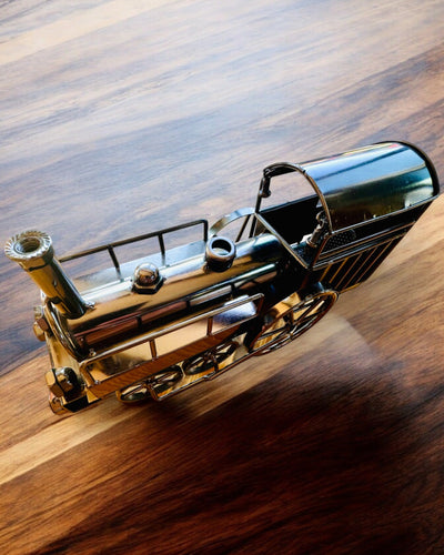 Locomotiva in ferro "Retro Express" – decorazione, modello, realizzata a mano con possibilità di incisione per regalo