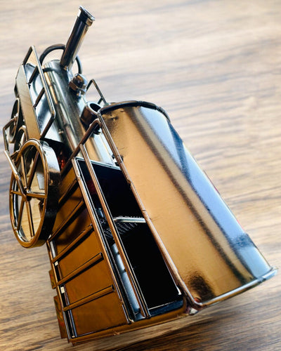 Locomotiva in ferro "Retro Express" – decorazione, modello, realizzata a mano con possibilità di incisione per regalo