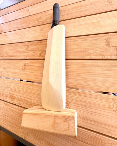 Mazza da Cricket in Legno con Supporto - decorazione, Ideale come Regalo con Opzione di Incisione