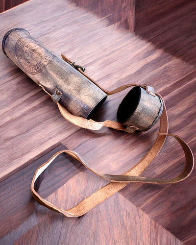 Lunetta Premium "Voyager" con Lunetta Incisa e Custodia in Pelle Naturale, possibilità di personalizzazione con incisione per regalo