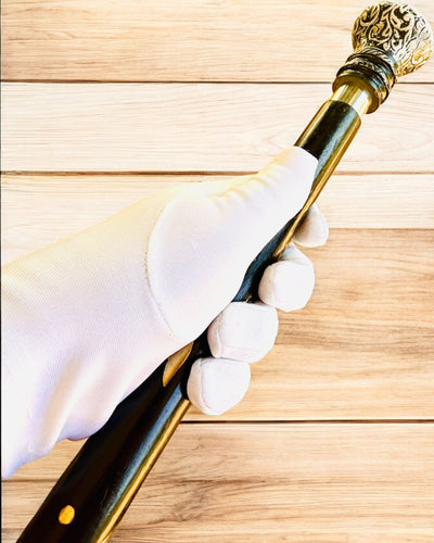 Bastone da passeggio "Bastone della Maestà" in legno, realizzato a mano, possibilità di incisione, 2 varianti disponibili