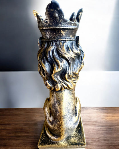 Il Re Leone – Figurina decorativa compatta da 14,5 cm con opzione di incisione per regalo