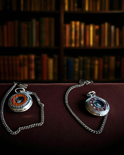 Orologio da tasca "Veritas Tempus" – cronometro meccanico con possibilità di incisione per regalo, 2 varianti a scelta